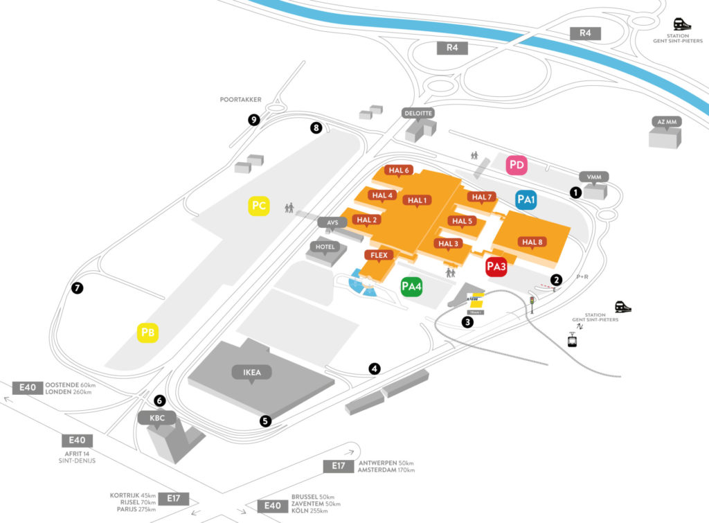 Flanders Expo plan parking